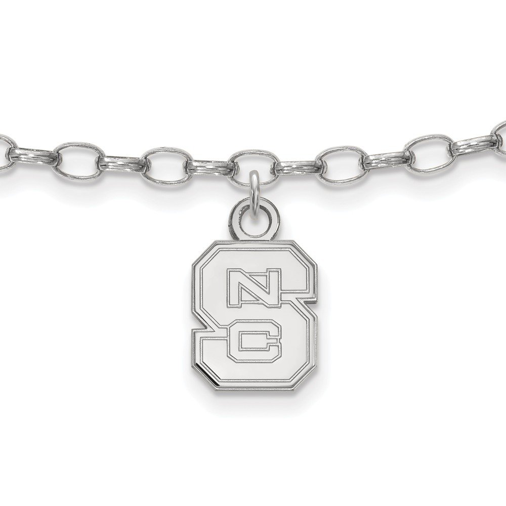 NC State Anklet - Sterling Silver Adjustable Ankle Bracelet for Women - Perfect for Gifts, Beach Wear, and Everyday Fashion Accessories