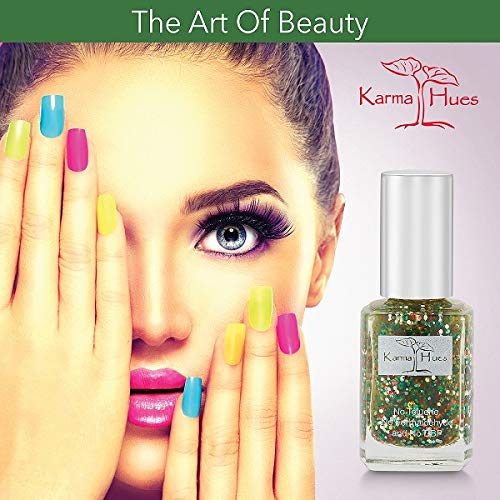Organic Vegan Nail Polish - Non Toxic, Cruelty Free & Fast Drying Nail Paint for Women - Long Lasting Nail Art Polish (Fist Pumps and Beats) - Perfect for Manicures, Pedicures & Nail Art Designs