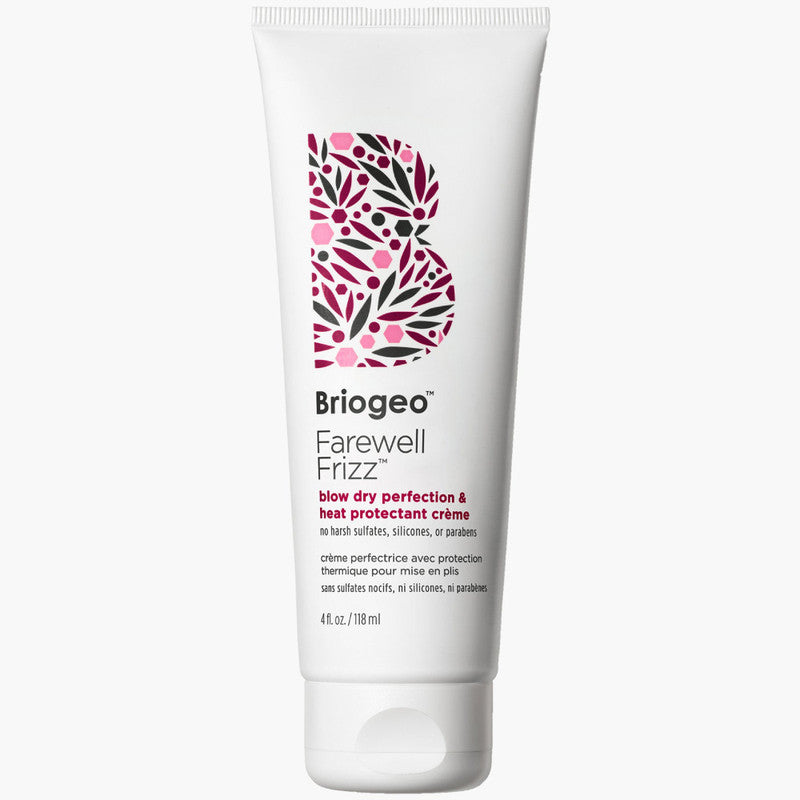 Briogeo Farewell Frizz Blow Dry Perfection & Heat Protectant Cream 4 oz - Smooth & Shiny Hair for Daily Styling & Heat Protection
