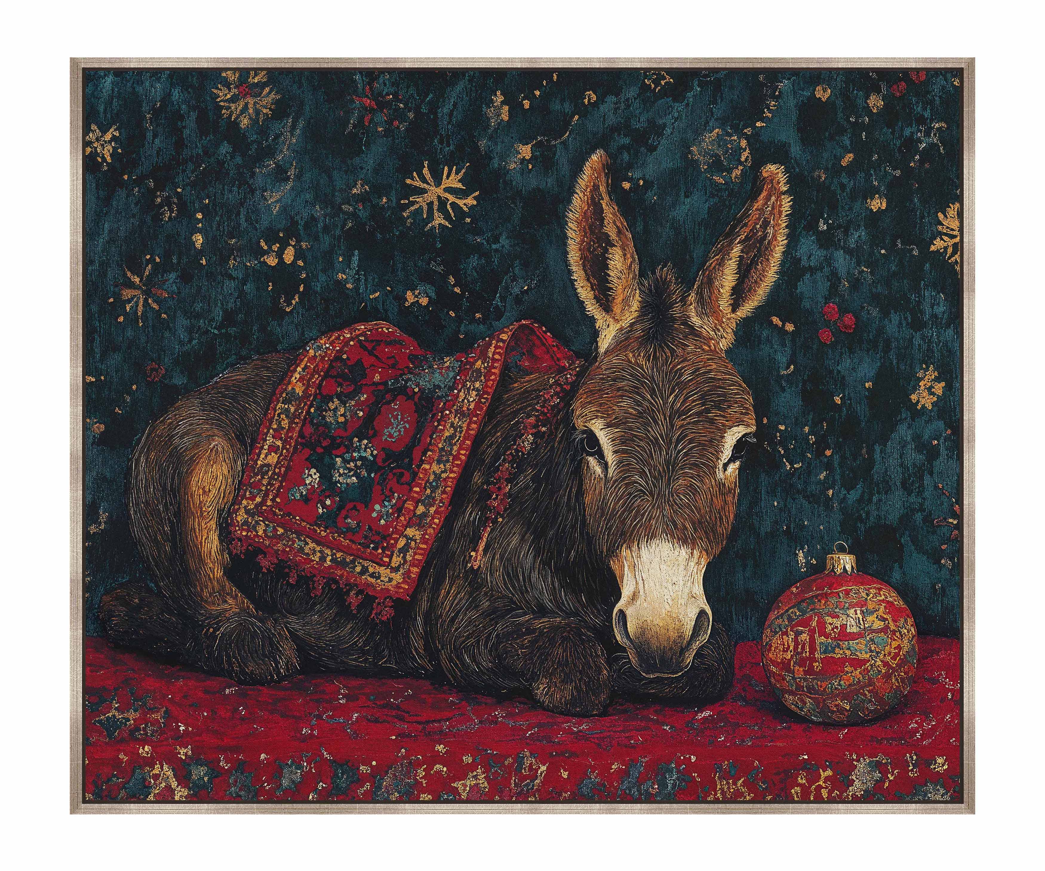 Bethlehem's Humble Hero - Religious Wall Art Canvas Print for Home Decor - Perfect for Christmas Decorations & Church Interiors