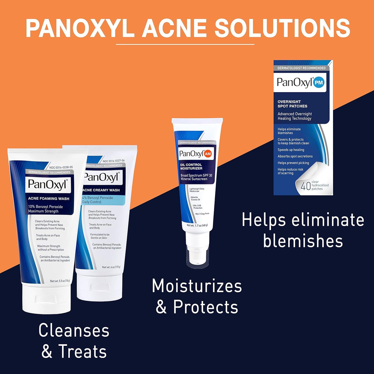 PanOxyl 4% Benzoyl Peroxide Acne Creamy Wash - 6 oz (Pack of 5) - Maximum Strength Face & Body Cleanser for Acne Treatment - Perfect for Daily Skincare Routine & Teen Acne Care
