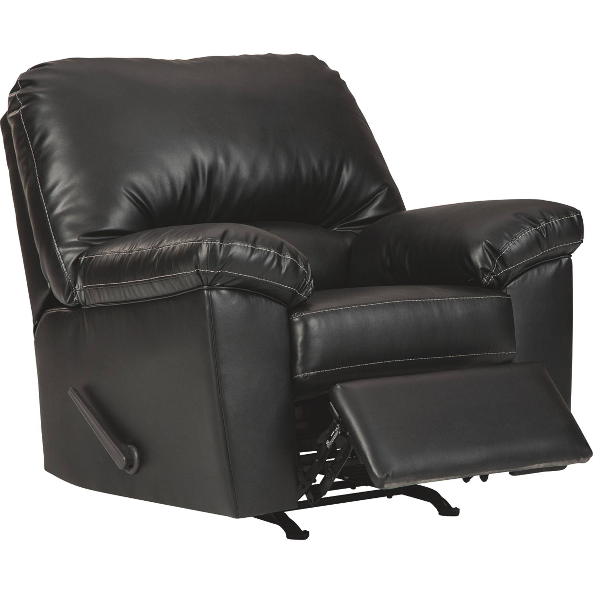Brazoria Rocker Recliner Chair - Black Leather Power Lift Recliner for Living Room, Elderly & Nursing Home Use