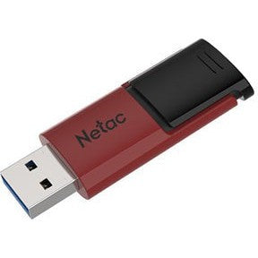 Netac U182 128GB USB 3.0 Flash Drive with Retractable Design - High-Speed Portable Memory Stick for Data Storage, File Transfer (Red/Black) - Perfect for Office, School, Travel & Backup