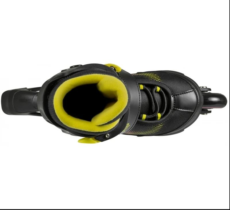 Playlife Joker Yellow Adjustable Inline Skates for Adults & Kids - Comfortable Rollerblades with Brake for Outdoor Fitness, Street Skating & Fun Family Activities