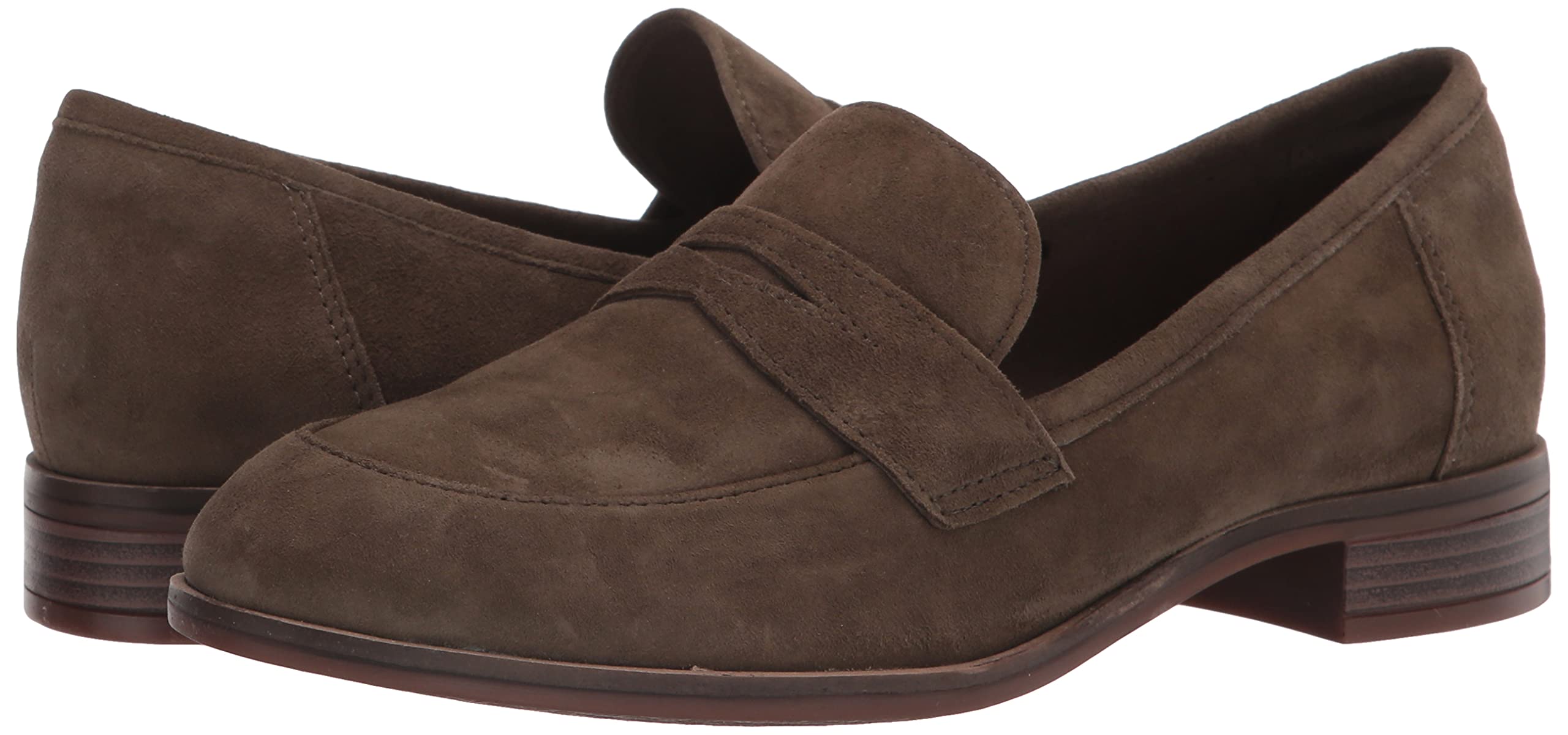 Clarks Women's Trish Rose Loafer - Comfortable Slip-On Shoes for Work, Travel & Casual Wear | Genuine Leather & Cushioned Footbed