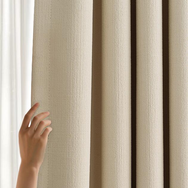 Seren Chenille Fog Grey Blackout Soundproof Curtains - Heavyweight Thermal Insulated Drapes for Bedroom & Living Room - Noise Reducing Window Treatments for Home & Office