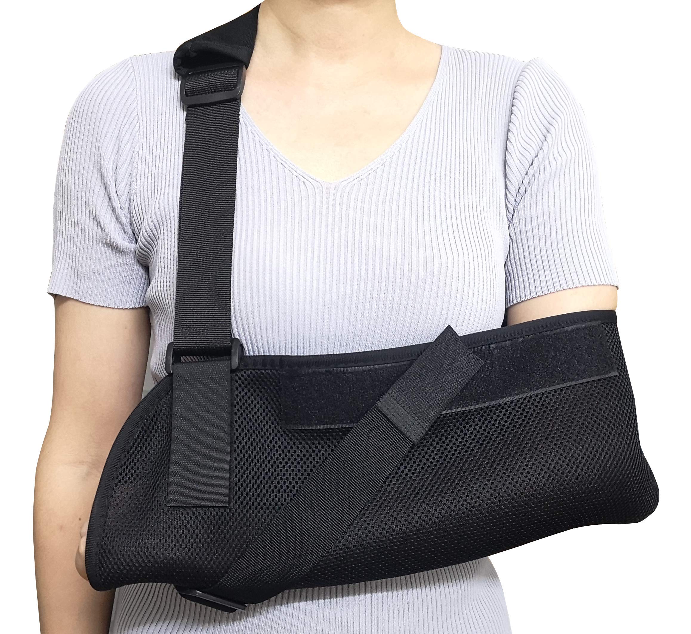 Solmyr Arm Sling - Adjustable Shoulder Support Brace for Broken, Fractured Bones & Elbow Wrist Injuries - Lightweight, Breathable & Ergonomic Design - Ideal for Post-Surgery Recovery, Sports Injuries & Daily Comfort