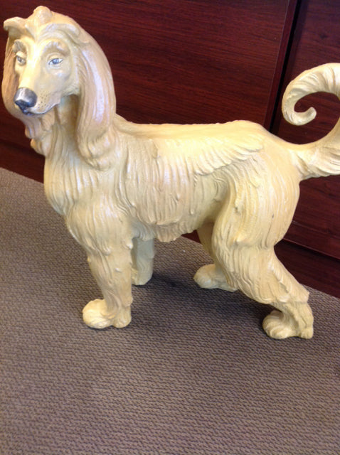 36 Resin Gold Afghan Dog Statue - Elegant Home Decor for Living Room, Office & Garden - Perfect Gift for Dog Lovers & Collectors