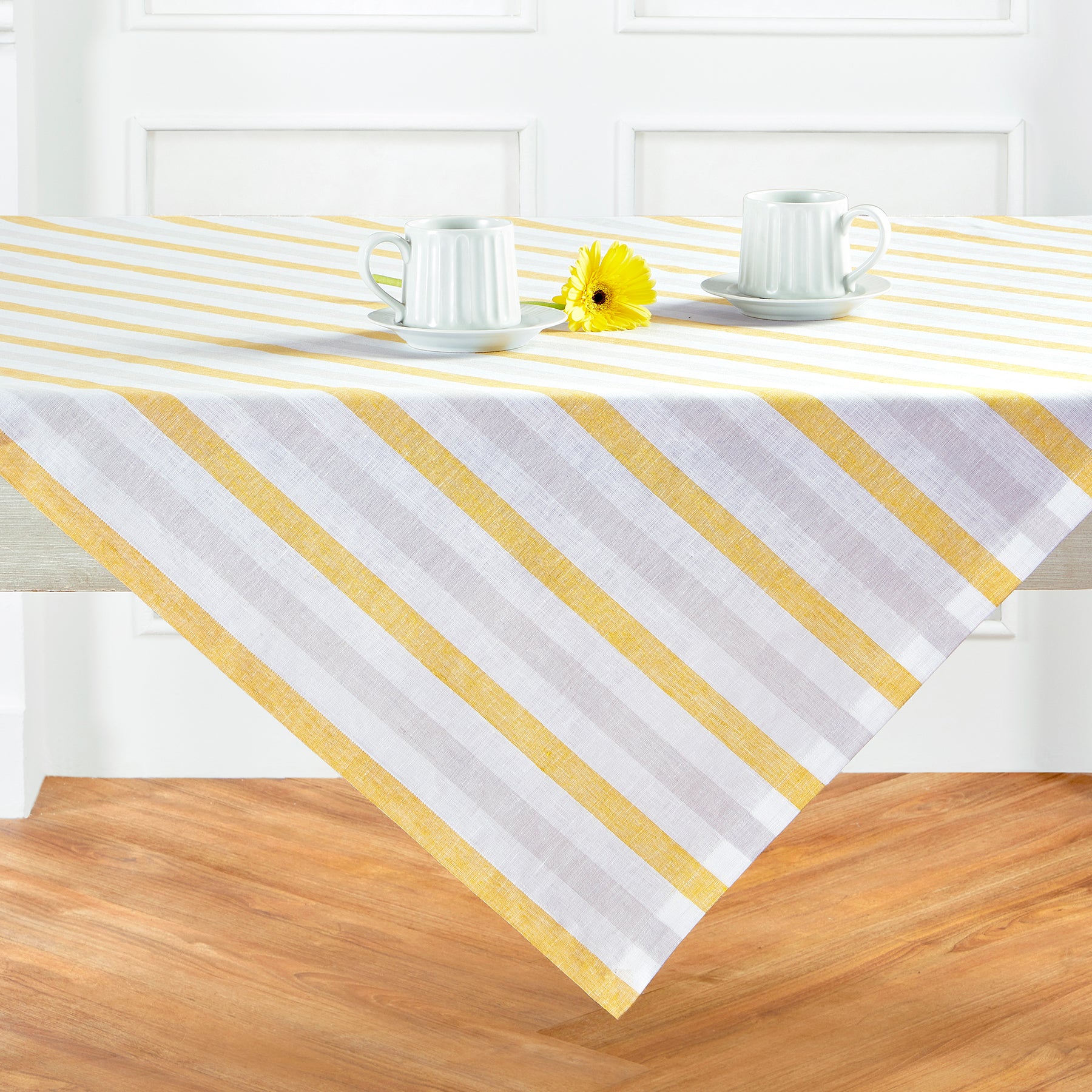 Yellow and Grey Sorrento Stripe