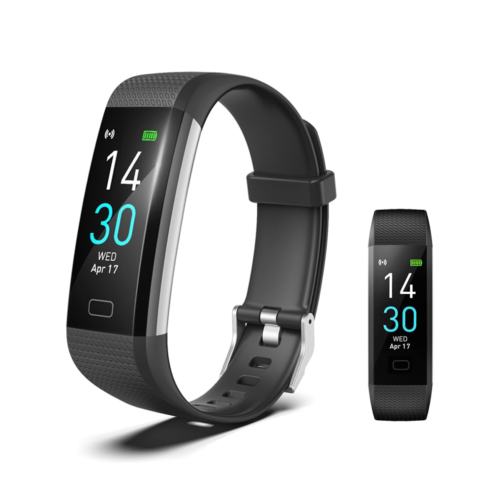 Best Fitness Tracker with Heart Rate Monitor, Step Counter & Calorie Tracker - IP68 Waterproof Activity Smart Watch for Men & Women - Track Sleep, Steps & Workouts for Running, Swimming & Daily Health Monitoring