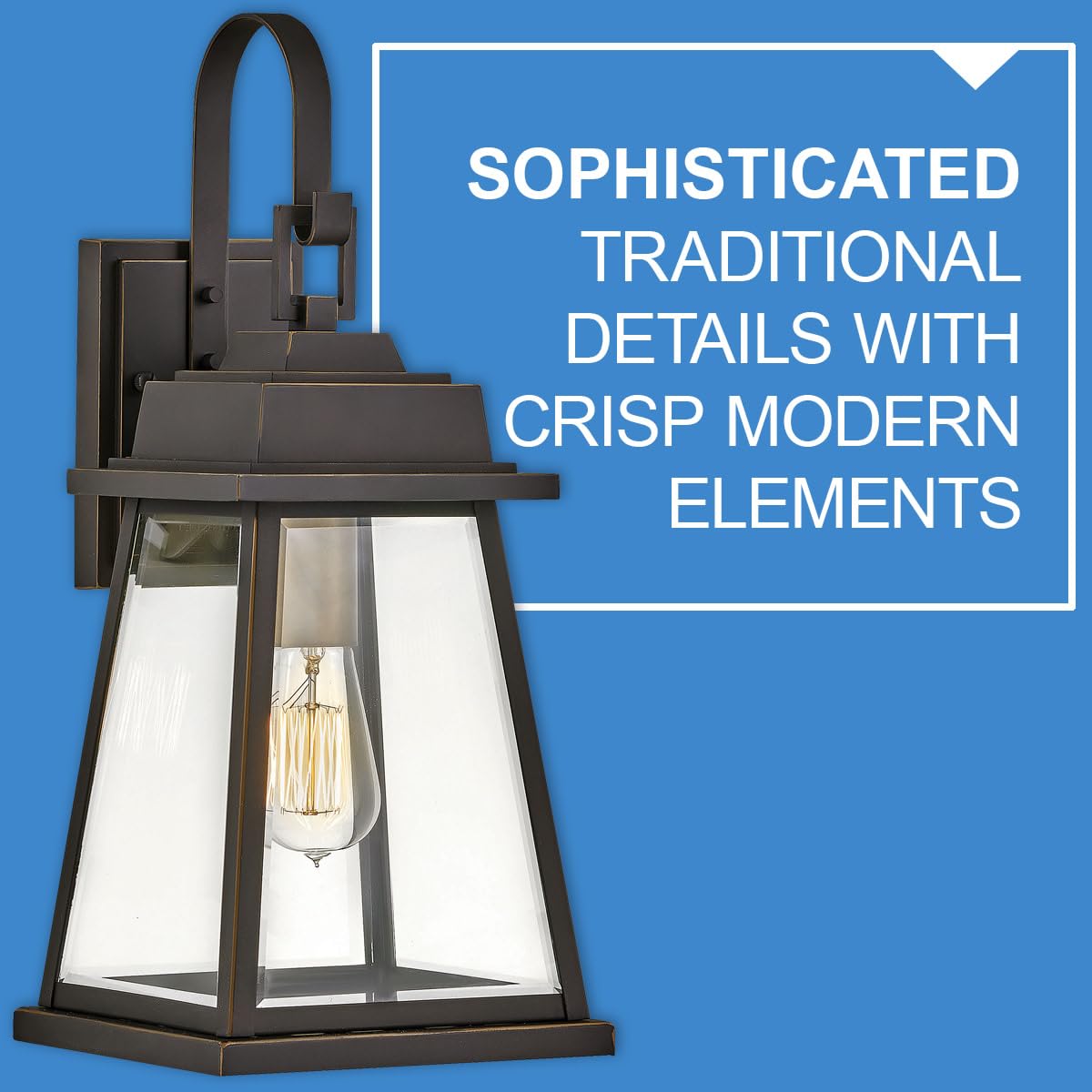 Hinkley Bainbridge Collection Two Light Large Outdoor Wall Mount Sconce - Oil Rubbed Bronze with Clear Beveled Glass - Perfect for Porch, Patio, Garden & Entryway Lighting