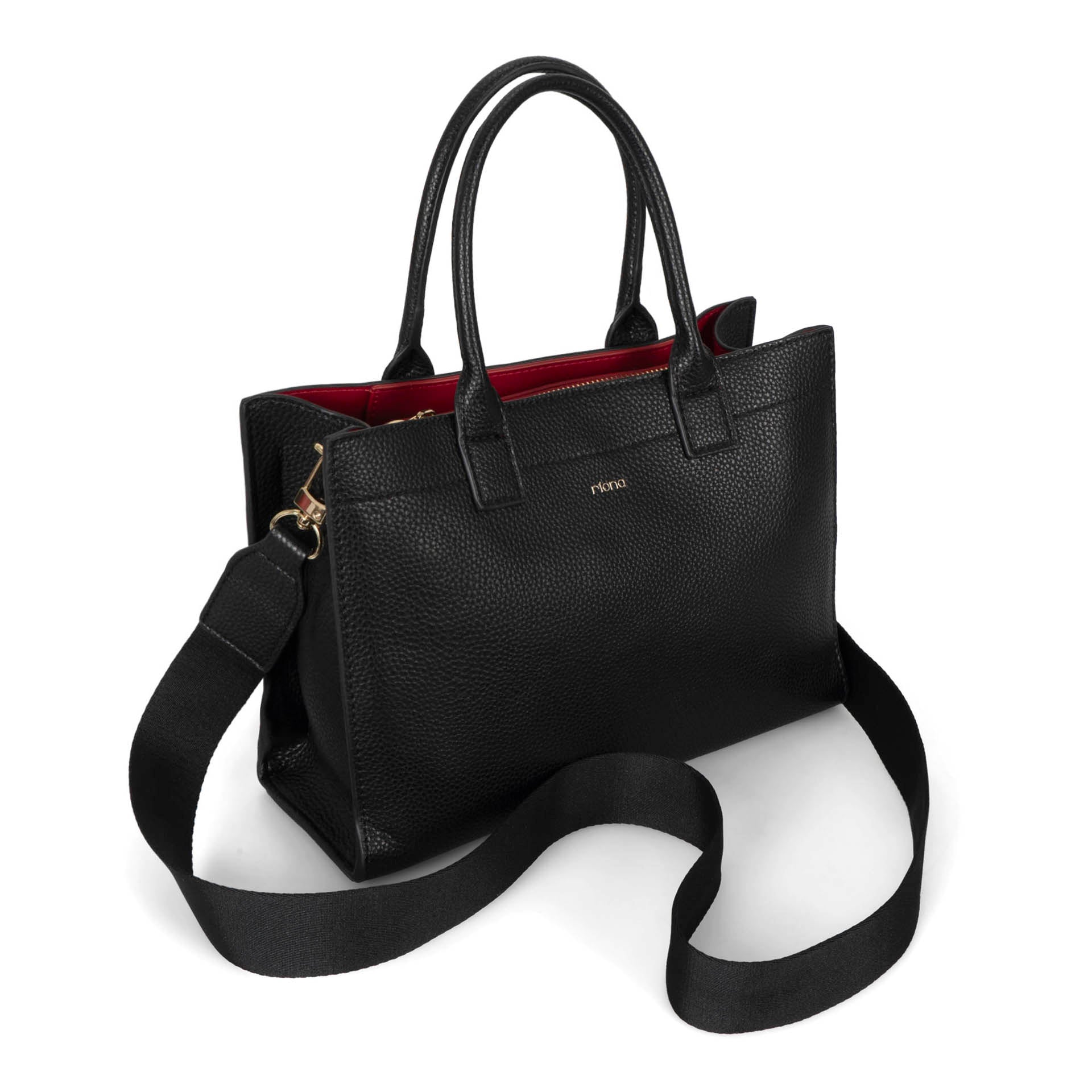 Riona Cady RFID Blocking Mini Tote Bag - Pebbled Leather Crossbody Purse for Women | Perfect for Travel, Shopping & Everyday Use