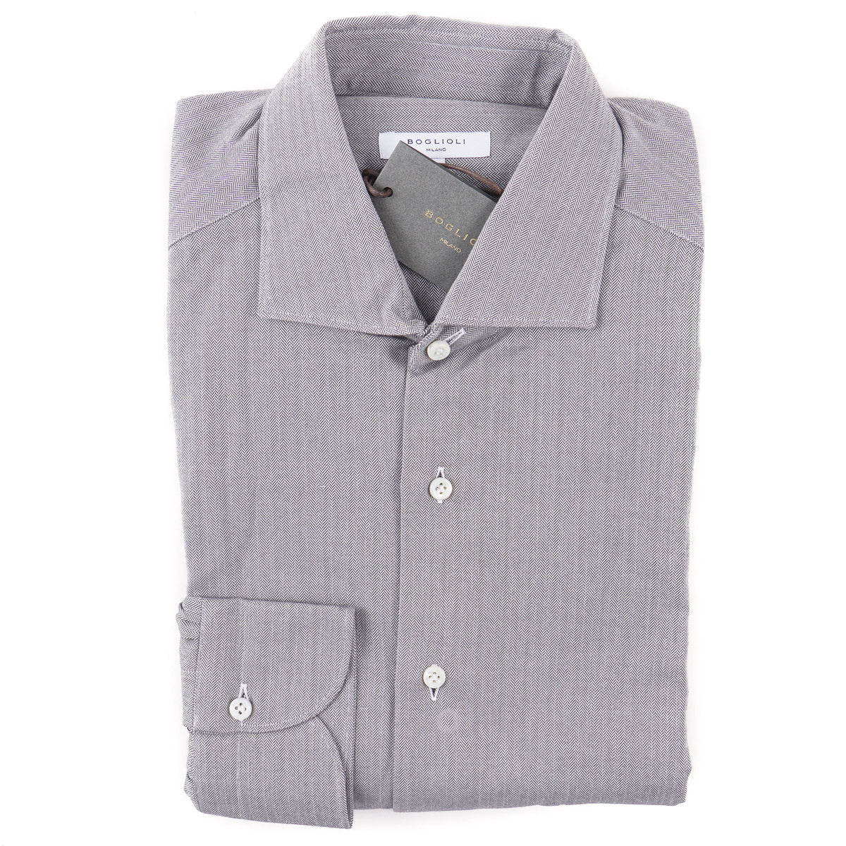 Boglioli Men's Slim Fit Cotton Dress Shirt - Premium Business Casual Shirt for Office, Wedding & Formal Events