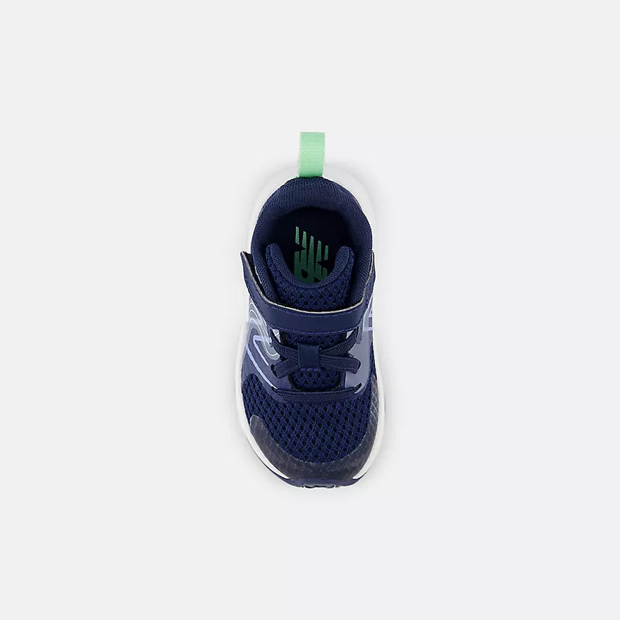 New Balance Navy Rave Run v2 Bungee Lace Toddler Sneakers - Comfortable Kids Running Shoes for Boys & Girls - Perfect for Playground, School & Daily Activities