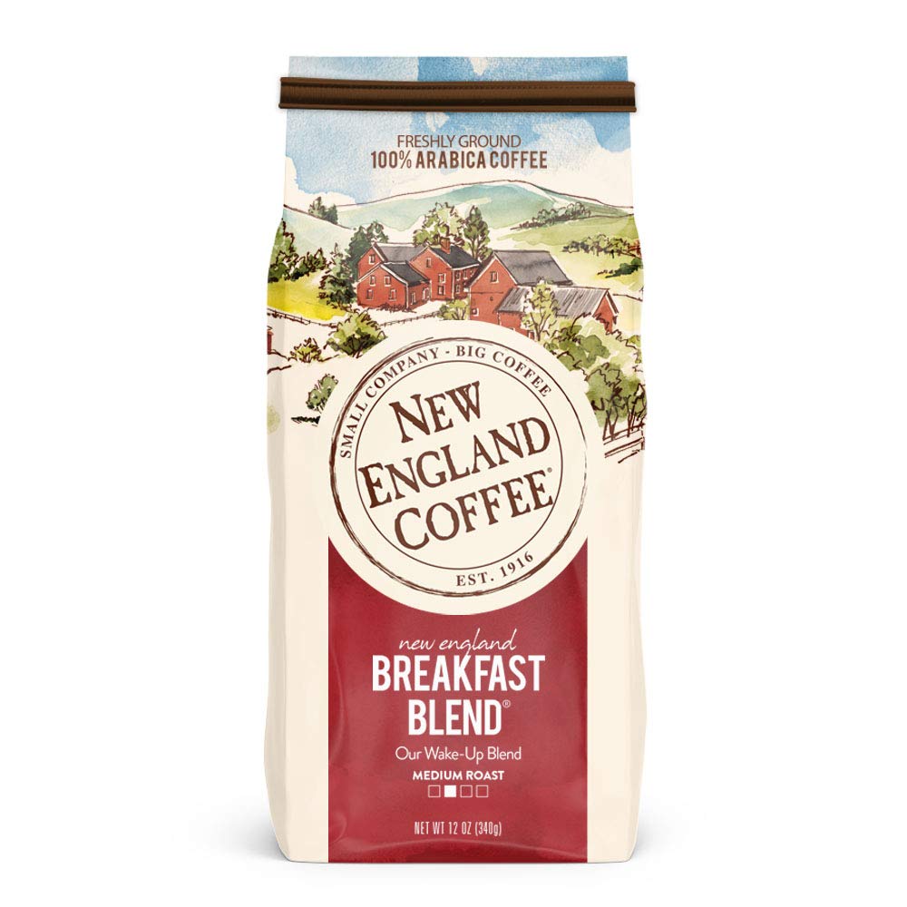 New England Coffee Variety Pack - Breakfast Blend & French Vanilla, 11 Ounce (Pack of 3) | Premium Ground Coffee for Home, Office & Gifts | Rich Aroma & Smooth Taste