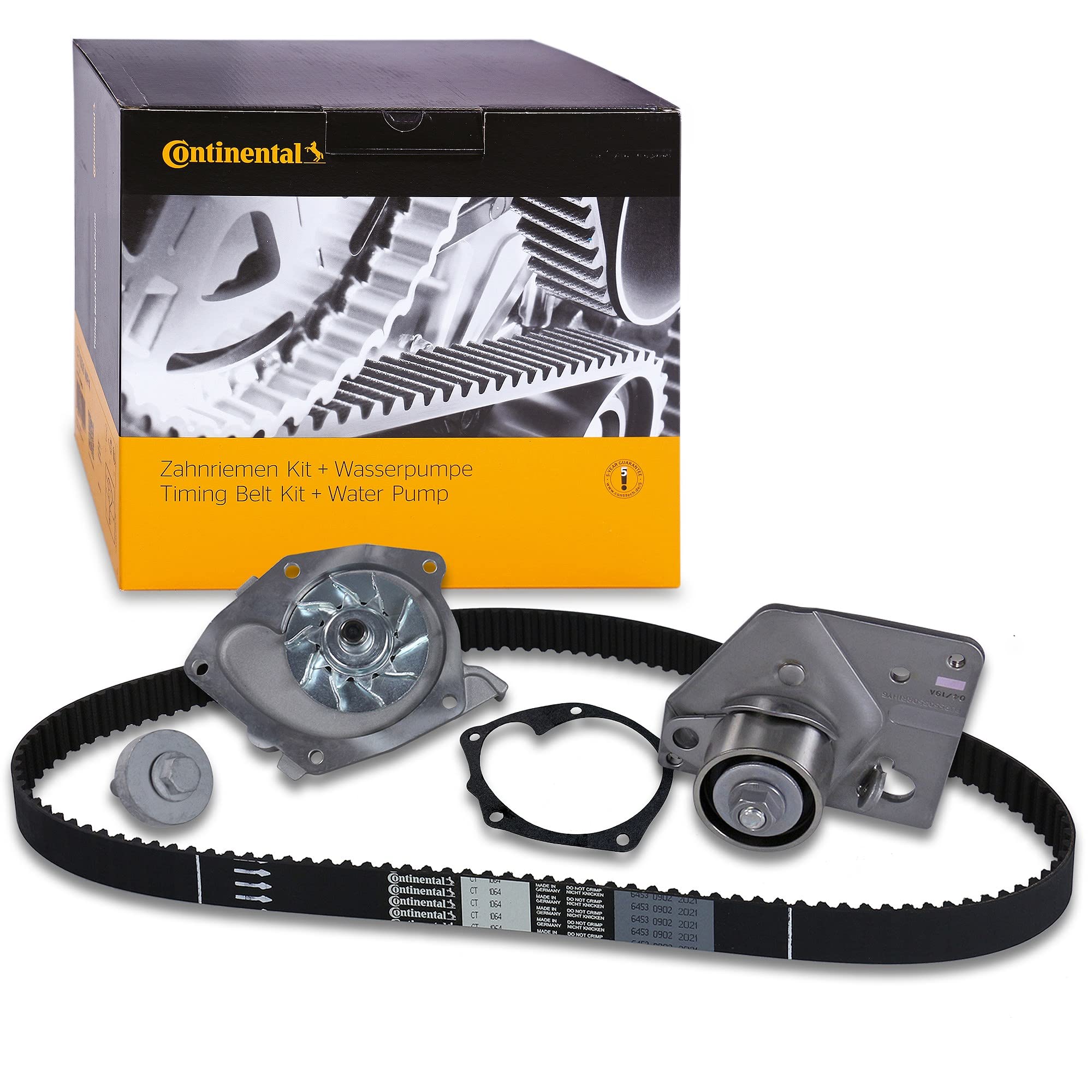 Continental Contitech CT1064WP2 Water Pump Timing Belt Kit - Replacement for Ford, Chevy, Dodge | High-Performance Engine Maintenance | Perfect for DIY Car Repair & Automotive Upgrades