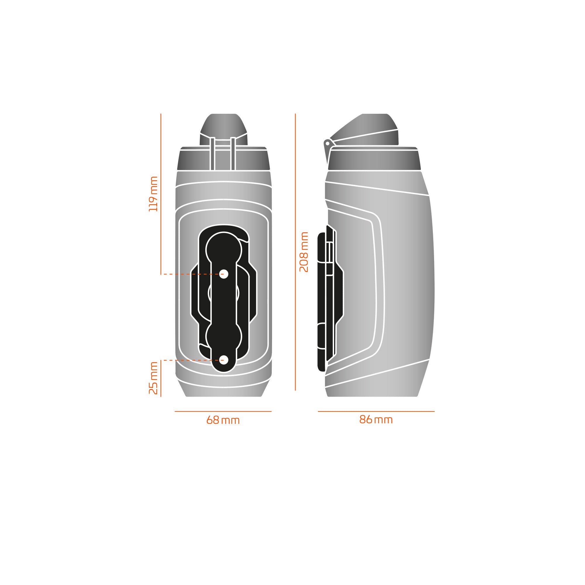 Fidlock TWIST 590ml Water Bottle with Bike Mount - Leak-Proof Cycling & Outdoor Sports Hydration Accessory