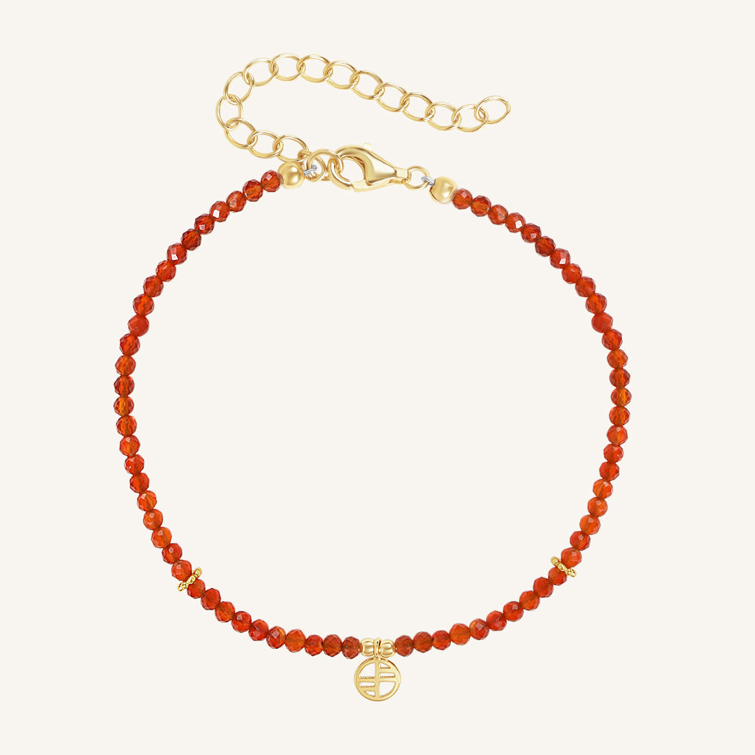 Garnet January Birthstone Bracelet for Women - Elegant Jewelry Gift for Birthday, Anniversary & Special Occasions