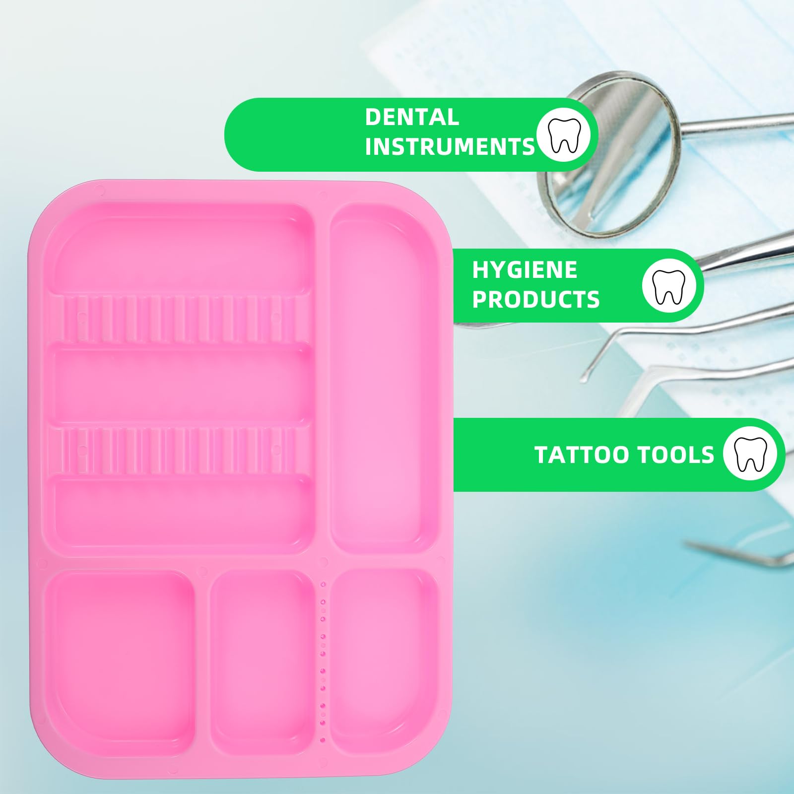 Dental Tools Kit - Plastic Dentist Instruments Set for Serving, Fruit Storage & Oral Care (Blue & Green) | Perfect for Home, Clinic & Professional Use