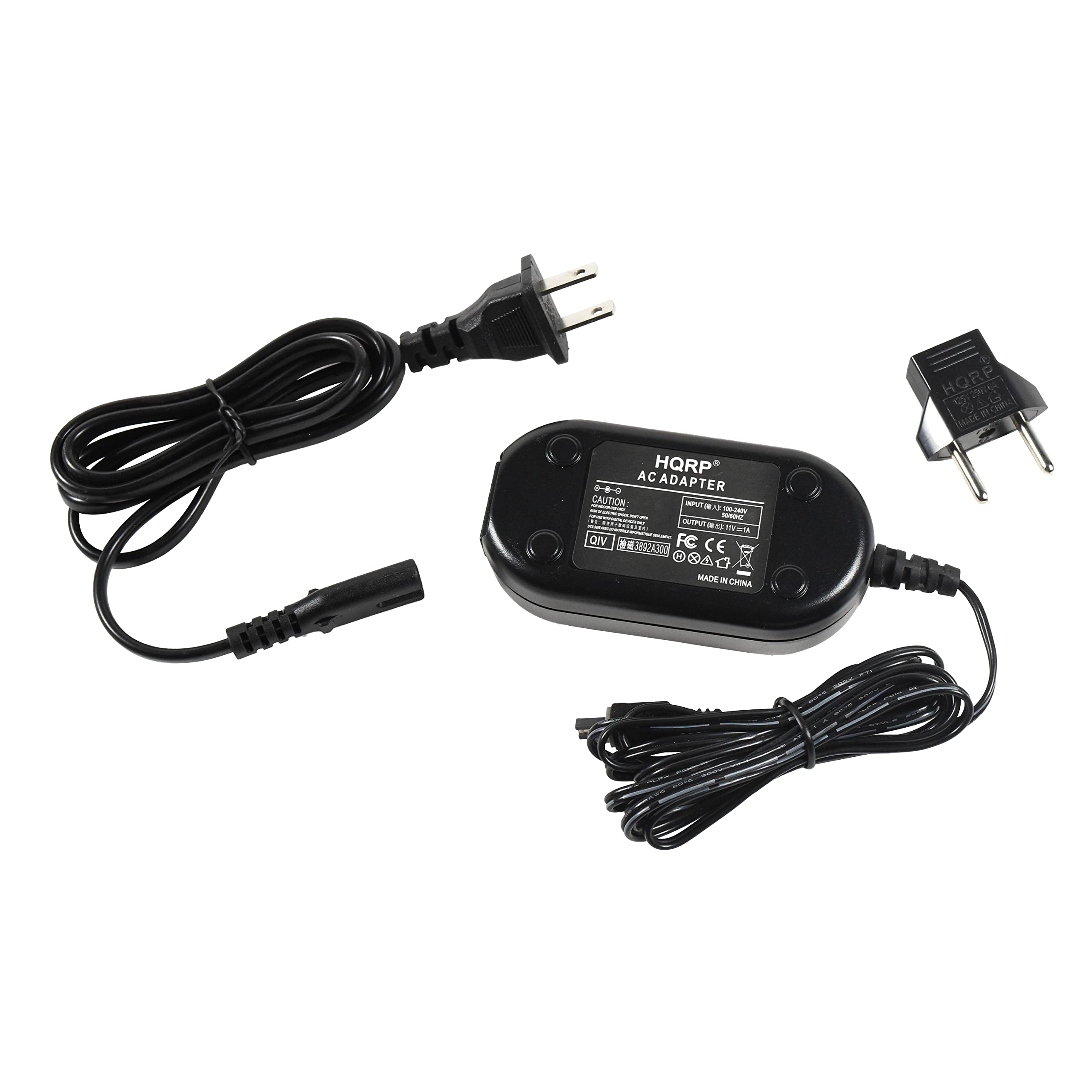HQRP Replacement AC Adapter Charger for JVC Camcorder Models AP-V14, AP-V15, AP-V16, GR-D33U, GRD33U, LY21103-001A, LY21103-001B, GR-DA20E, GR-D372, GZ-MG20U, GZ-MG670, GR-SXM38U, GR-D72U, GZ-HM1 - Power Supply for Home & Travel Use