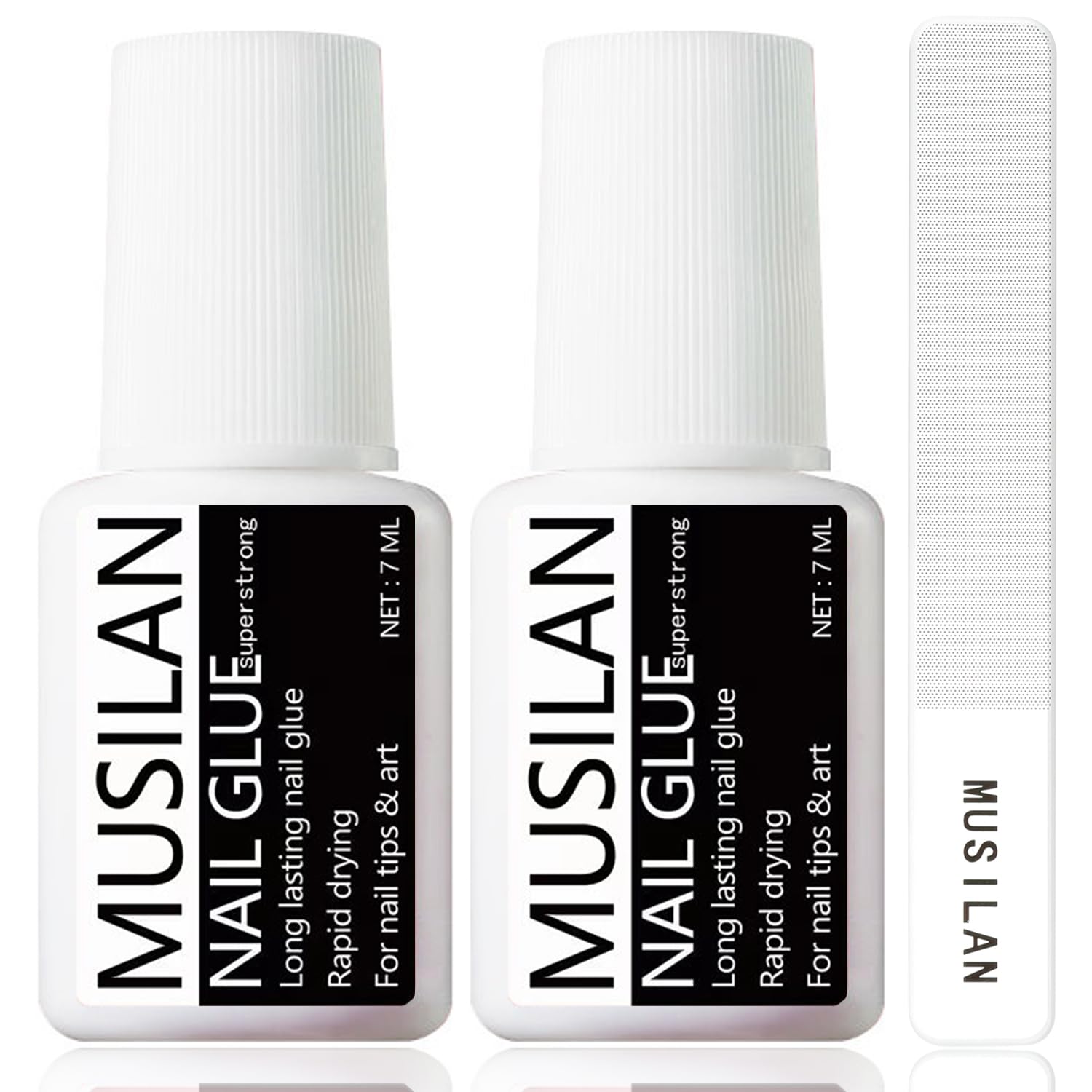 Professional Brush-On Nail Glue for Press-On & Acrylic Nails - Super Strong Adhesive with Precision Brush - Perfect for Salon, DIY Manicures & False Nail Tips Application
