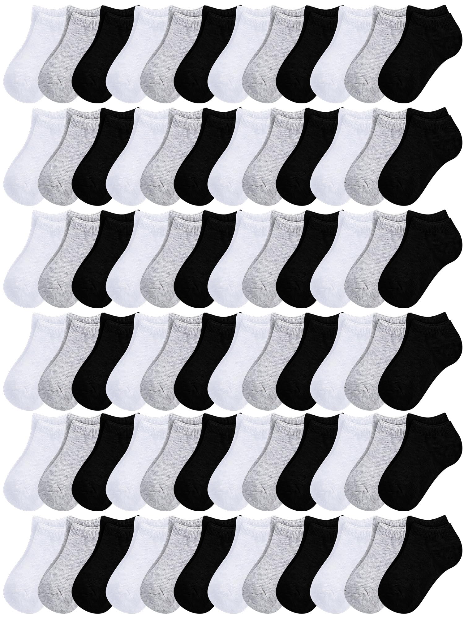 Jexine 200 Pairs Toddler Low Cut Ankle Socks - Half Cushion Breathable Baby Socks for Boys & Girls 2-4 Years - Perfect for School, Playtime & Everyday Comfort
