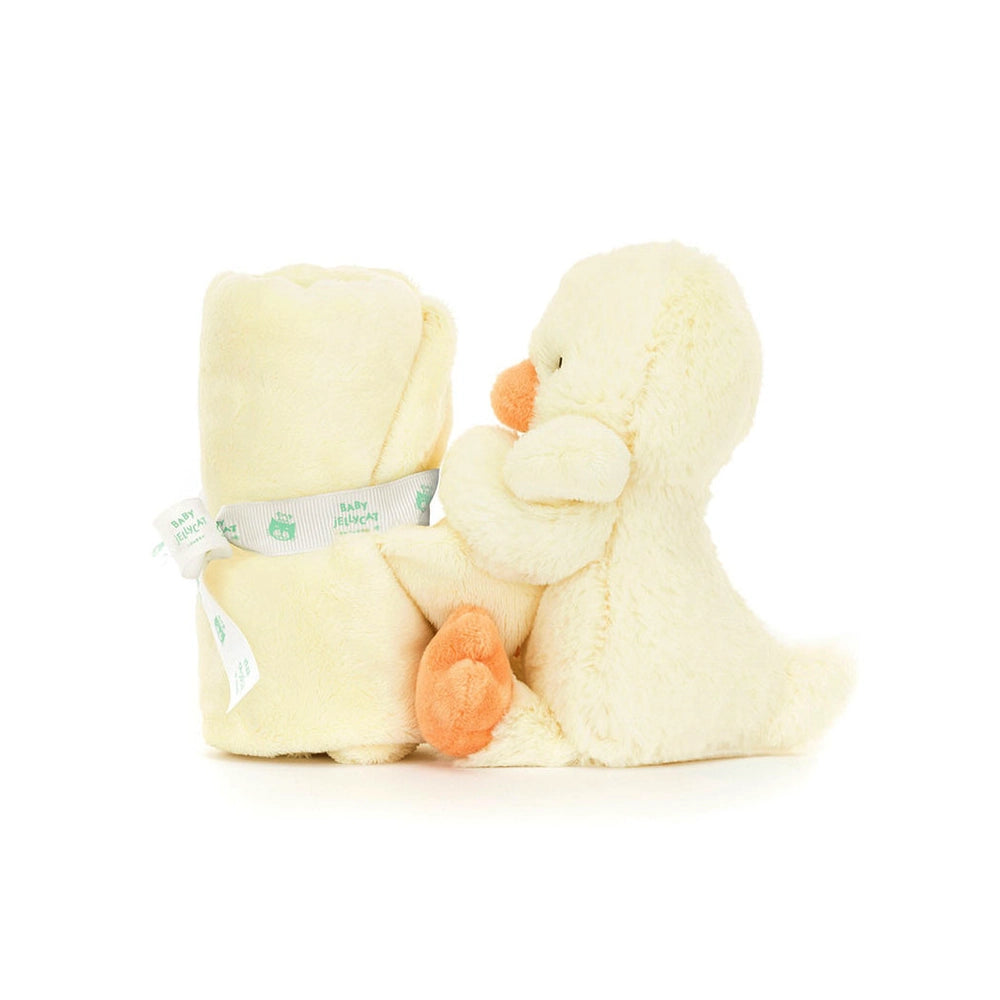 Jellycat Bashful Duckling Soother - Ultra Soft Plush Baby Comfort Toy for Newborns & Toddlers | Perfect for Nursery, Stroller, and Bedtime Cuddles