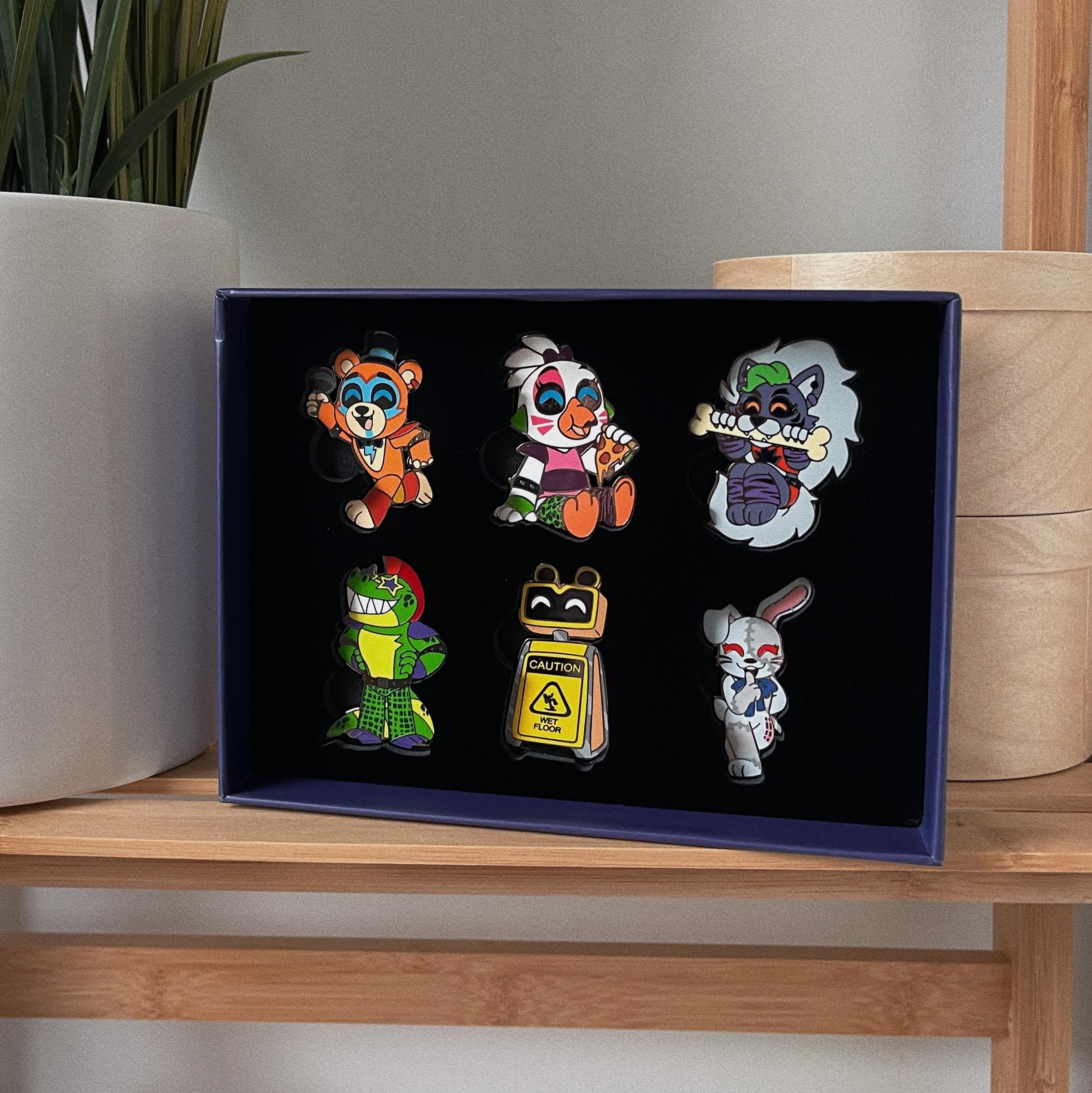 Official Youtooz Five Nights At Freddy's Security Breach Pin Set - 6 Collectible FNAF Pins in Gift Box - Perfect for Gaming Fans & Collectors - Great for Cosplay, Conventions & Display