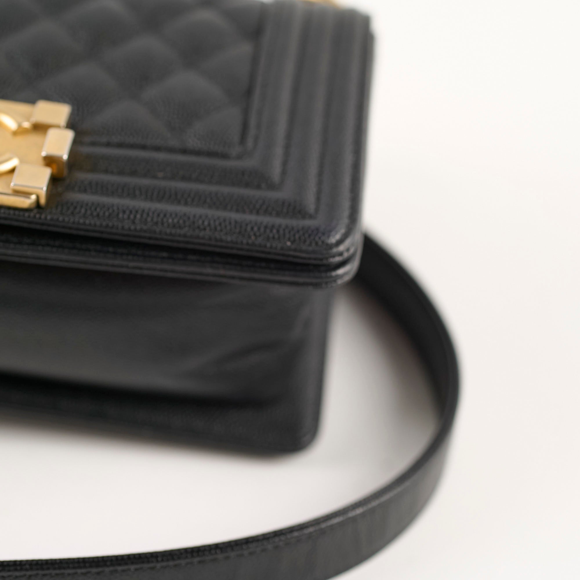 Chanel Small Boy Caviar Leather Crossbody Bag Black | Luxury Designer Handbag for Women | Perfect for Date Night, Parties & Special Occasions
