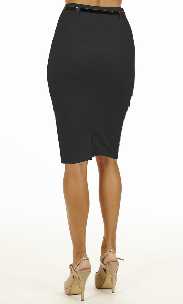 Junior High Waist Below Knee Pencil Skirt for Women - Slim Fit Office Work Skirt - Perfect for Business Casual, Workwear & Professional Outfits