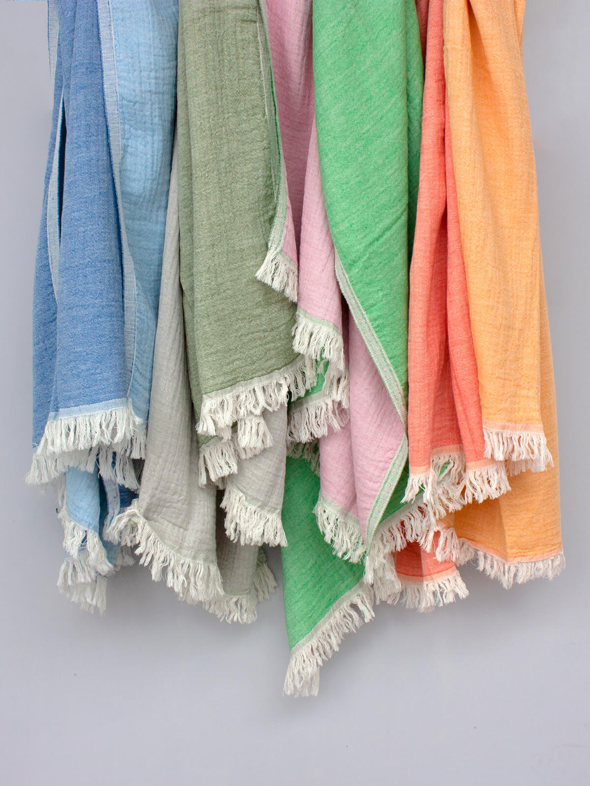 Premium Samos Hammam Towel - Soft & Absorbent Turkish Bath Towel for Spa, Beach, and Travel | Lightweight & Quick-Drying in Sea Blue & Sky White