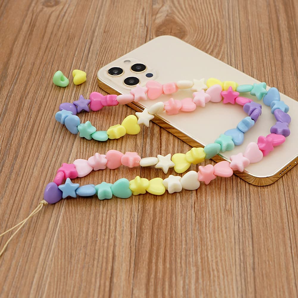 Colorful Beaded Phone Lanyard - Anti-Lost Wrist Strap for Phone Security