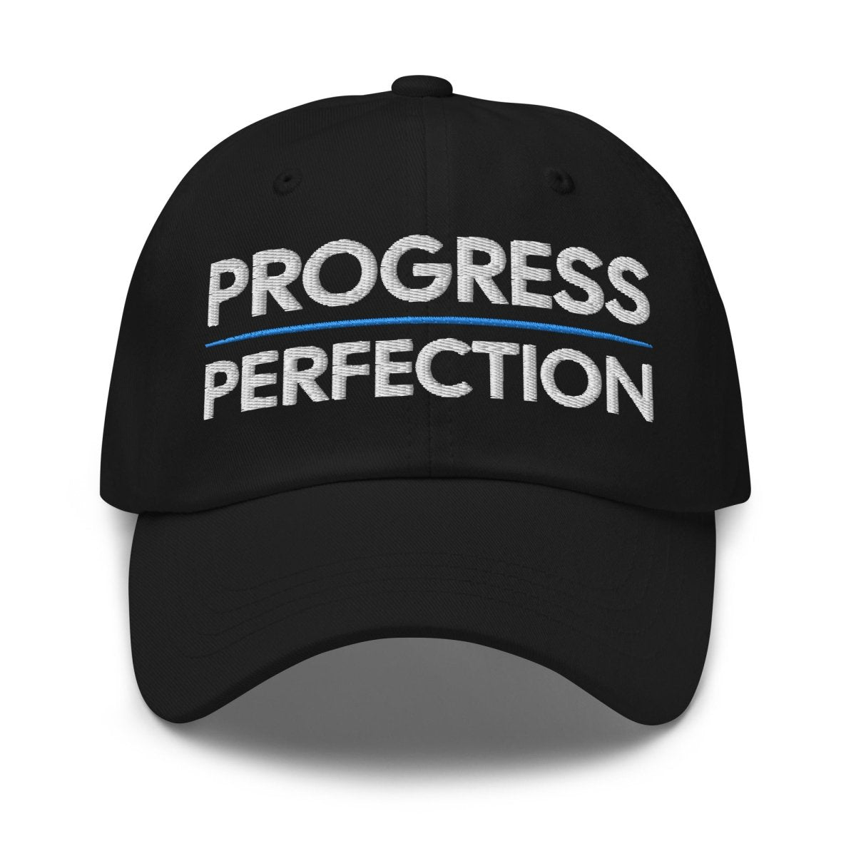 Progress Over Perfection Embroidered Dad Hat - Adjustable Cotton Baseball Cap for Men & Women - Perfect for Outdoor Activities, Sports & Casual Wear