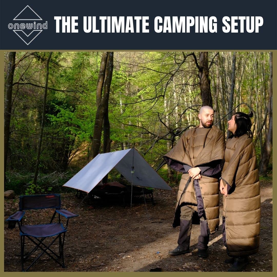 OneWind Ultralight 35°F Top Quilt for Hammock Camping - Premium Sleeping Bag Alternative for Backpacking & Outdoor Adventures - Perfect for Backcountry Hiking, Wilderness Trips & Cold Weather Camping