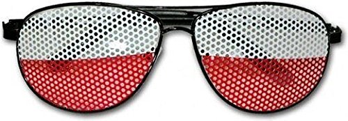 Poland Soccer Fan Sunglasses - White & Red Stylish Shades for Football Supporters | Perfect for Match Days, Outdoor Events & Sports Enthusiasts
