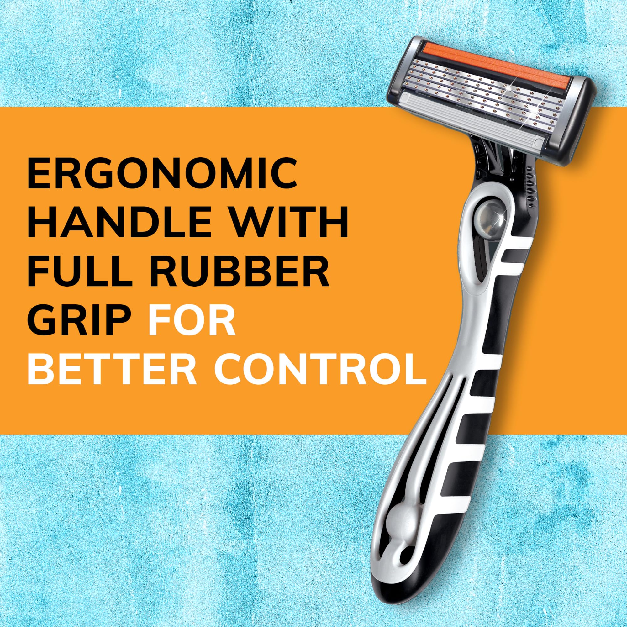 BIC Flex 5 Disposable Razors for Men - 5-Blade Shaving Razor for Smooth & Comfortable Shave - Long-Lasting Face Razor - 6 Count (Pack of 1) - Perfect for Travel, Gym & Daily Shaving Routine