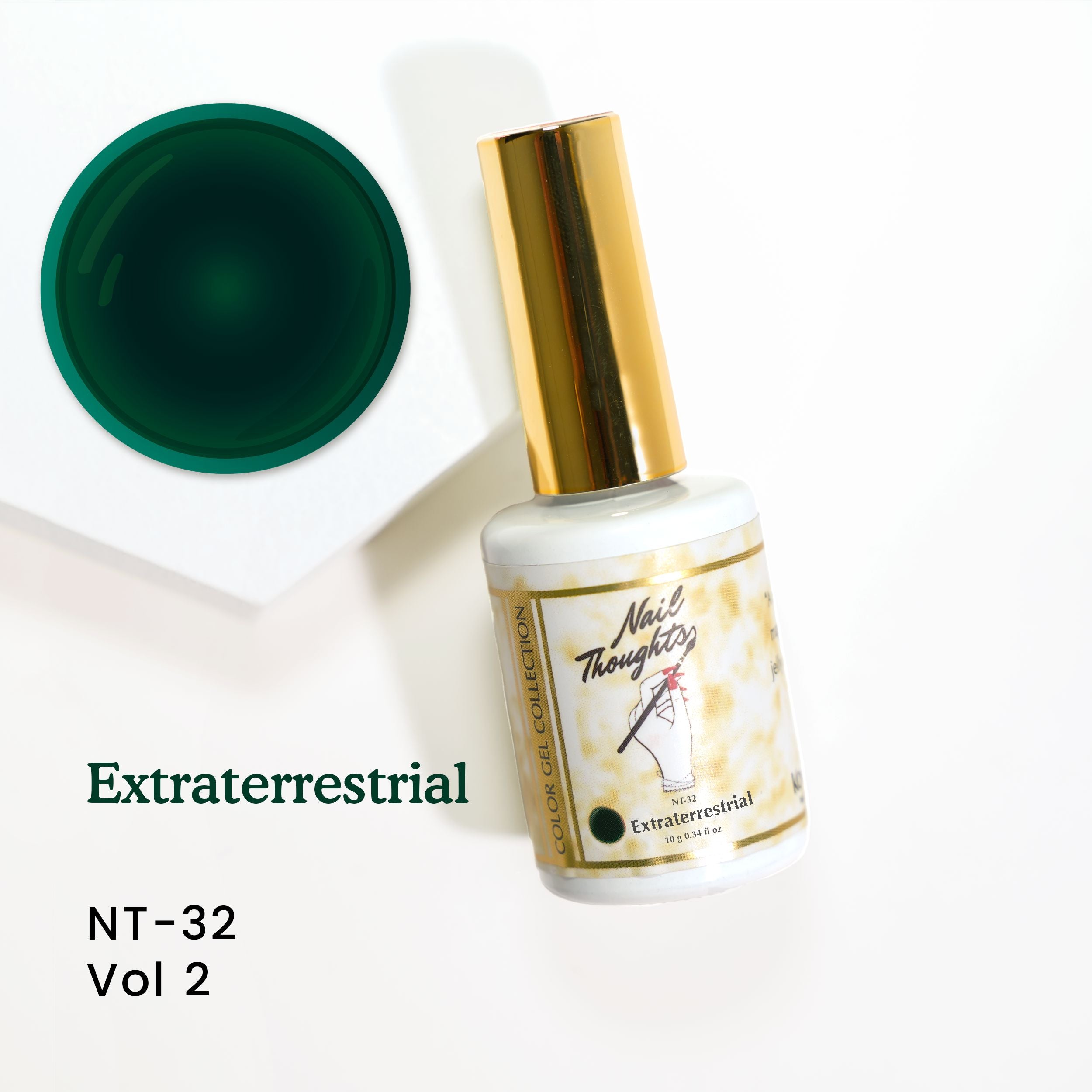 Nail Thoughts NT 32 Extraterrestrial Nail Polish - Long Lasting Gel Polish for Manicures & Pedicures - Perfect for Halloween, Cosplay & Space-Themed Nail Art