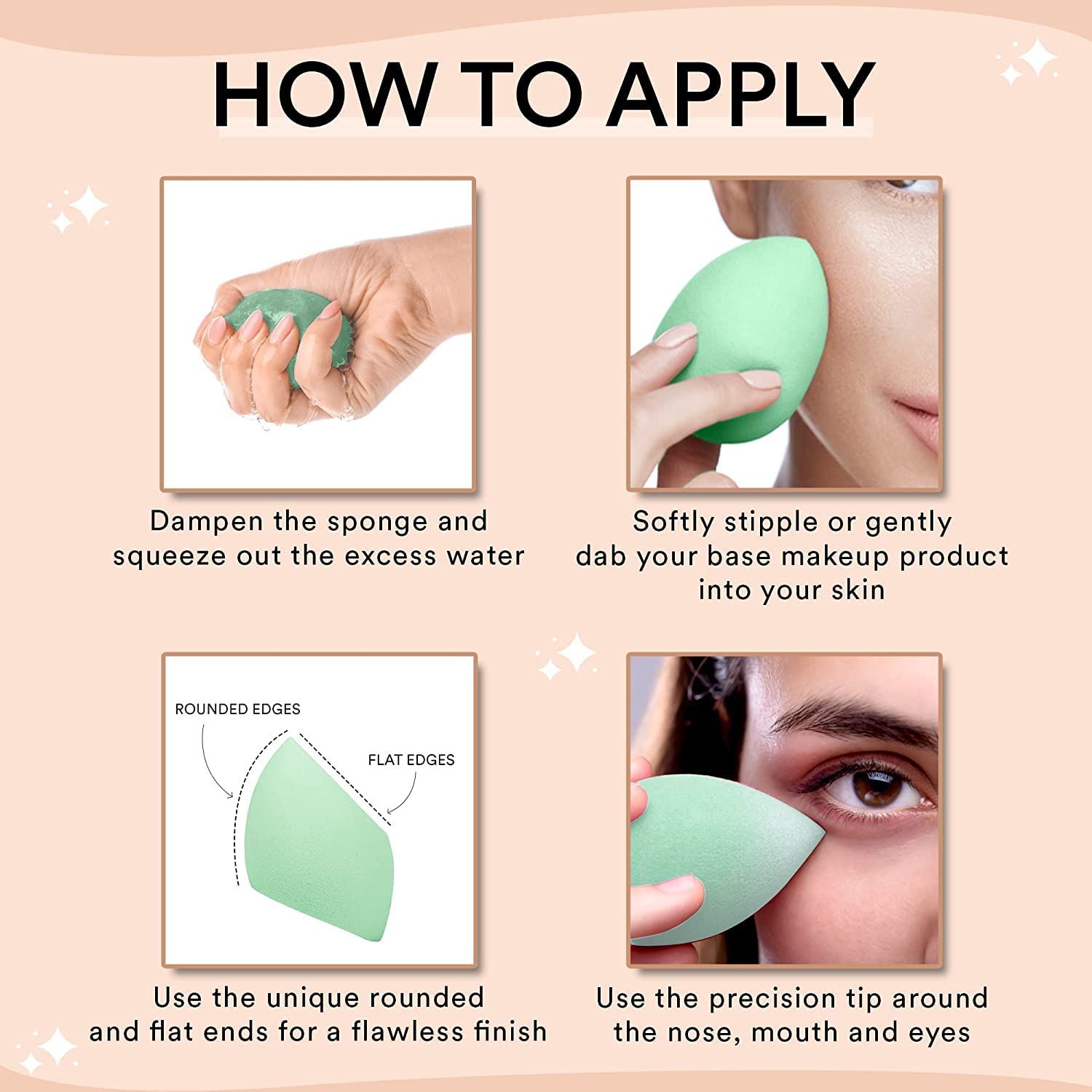 GLAM FAM Liquid Concealer & Makeup Blender Set with Long-Lasting Non-Sticky Fixing Spray - 3-Piece Full Face Makeup Kit for Flawless Coverage, Contouring & Everyday Wear