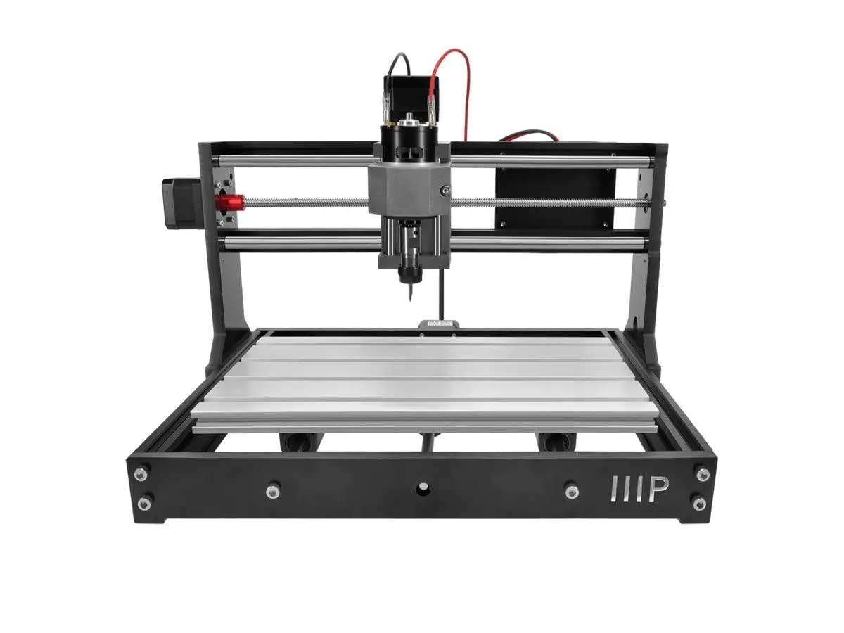 Monoprice 3-Axis Benchtop CNC Router Kit - 300x180x40mm Working Area for Soft Metal, Wood, Plastic, Acrylic, PVC & PCB Engraving/Milling - GRBL & Candle Software Compatible - Perfect for DIY Projects, Hobbyists & Small Workshop Fabrication