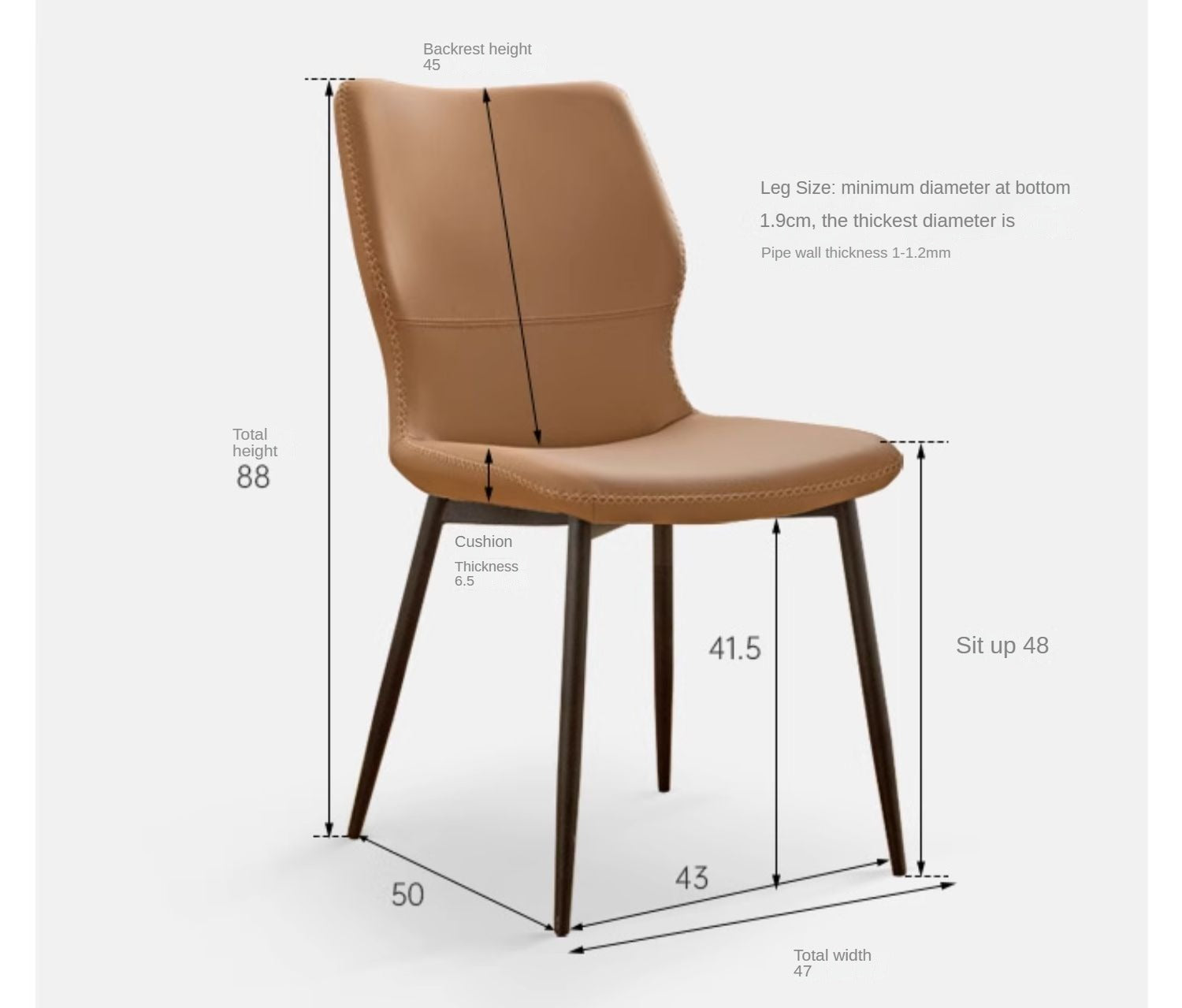 Premium Organic Leather Soft Dining Chairs - Set of 4 for Living Room, Dining Room & Office - Eco-Friendly & Comfortable Seating Furniture
