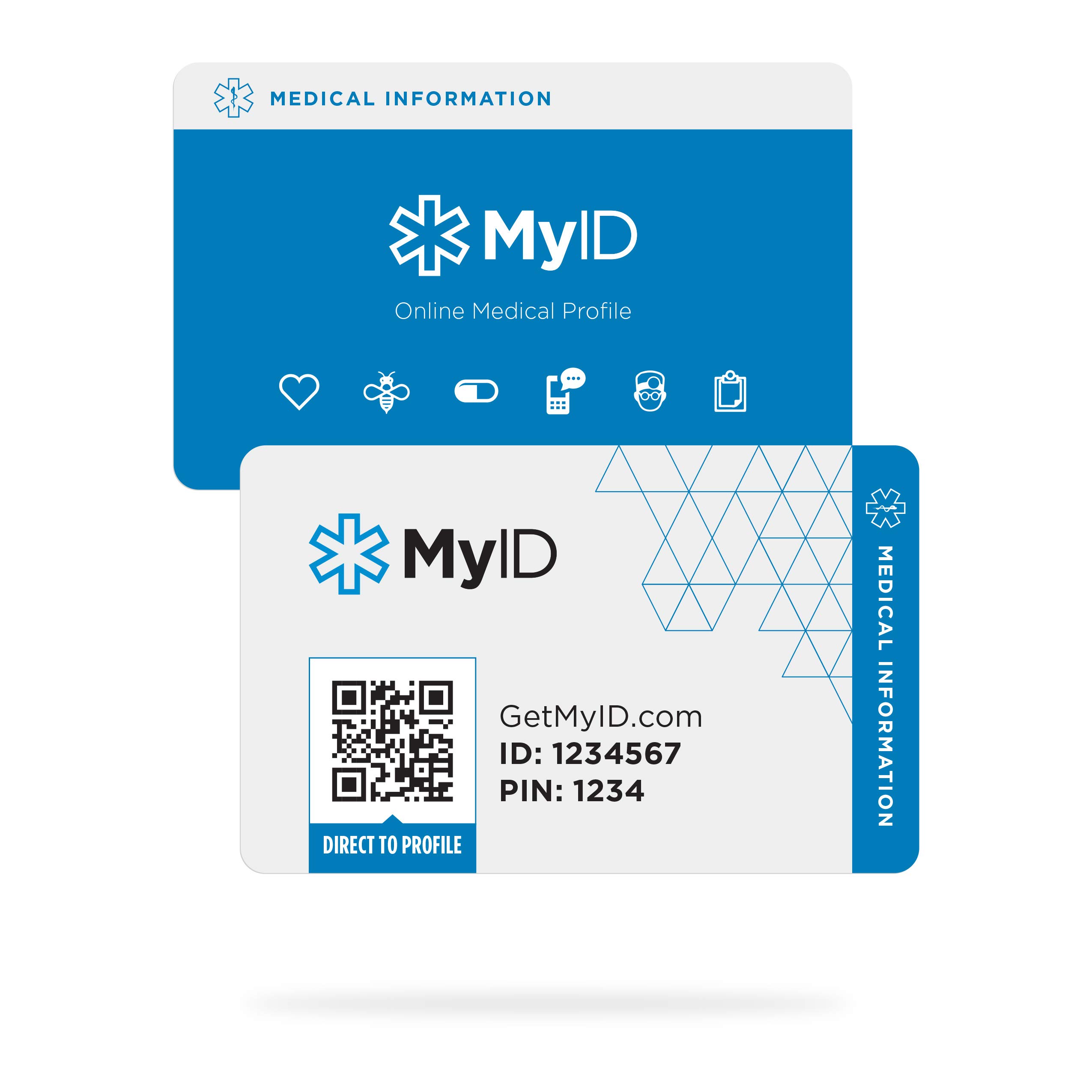 MyID Medical ID Wallet Card - Emergency ICE Contact Card for Storing Medical Information | Perfect for First Responders & Travel Safety