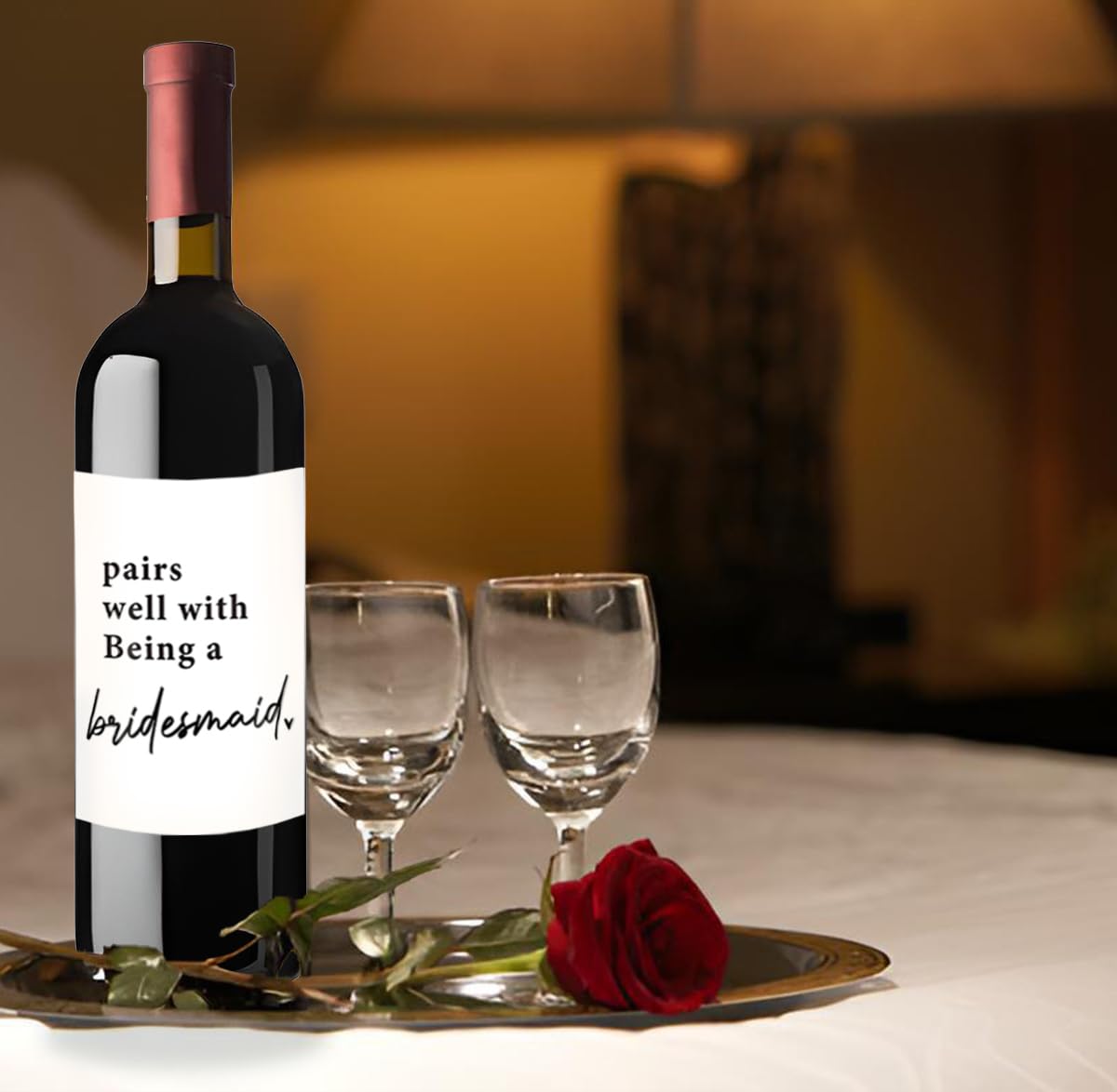 24Pcs Bridesmaid Wine Labels - Unique Proposal Gifts for Bridal Showers, Will You Be My Bridesmaid Stickers, Perfect for Wedding Party Favors - Great for Bachelorette Parties, Bridal Showers & DIY Wedding Decorations