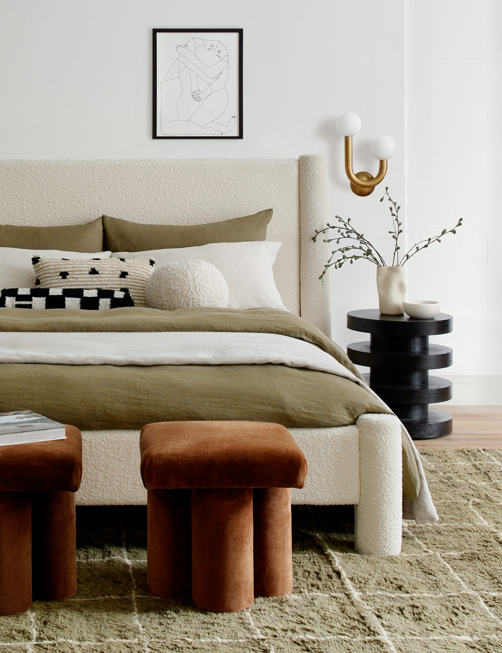 Bouclé Ball Pillow by Sarah Sherman Samuel - Soft Knit Decorative Throw Pillow for Living Room, Bedroom & Nursery - Perfect for Boho, Modern & Scandinavian Home Decor