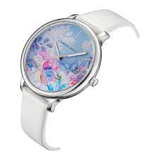 ARIES Gold Enchant Fleur Silver Stainless Steel Women's Watch with Leather Strap - Elegant Dress Watch for Women, Perfect for Office, Party & Special Occasions