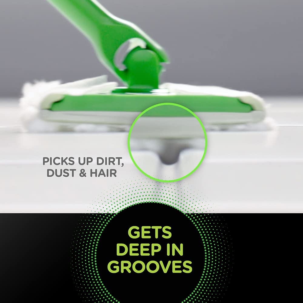 Swiffer Sweeper Heavy Duty Cleaning Kit - 2-in-1 Dry & Wet Multi-Surface Floor Mop with 40 Heavy Duty Pads, 14 Dry & 5 Wet Cloths - Perfect for Hardwood, Tile & Laminate Floors - Ideal for Homes, Offices & Pet Owners