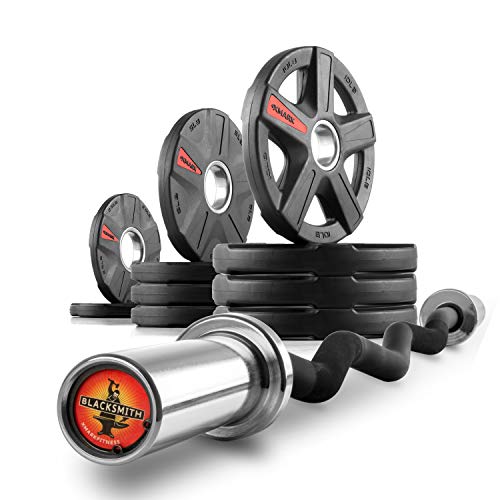 05) CURL BAR and 65 lb Set