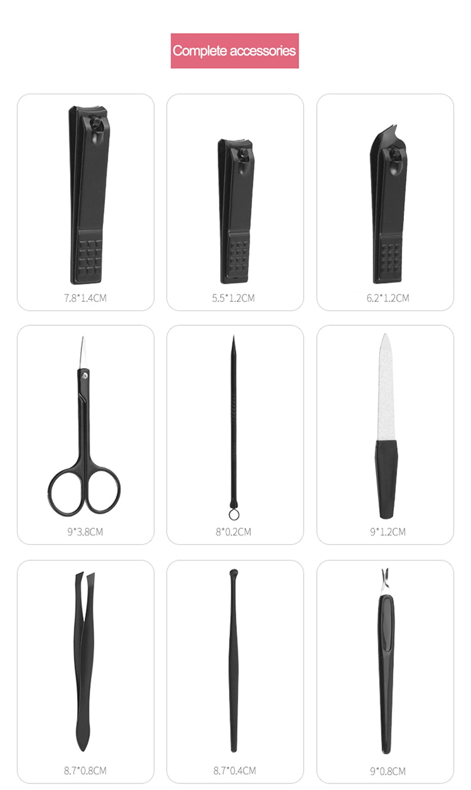 12-Piece Pink Multifunctional Nail Clipper Set with Leather Case - Travel & Home Nail Care Kit for Manicure, Pedicure & Facial Care | Perfect for Travel, Gifts & Daily Grooming