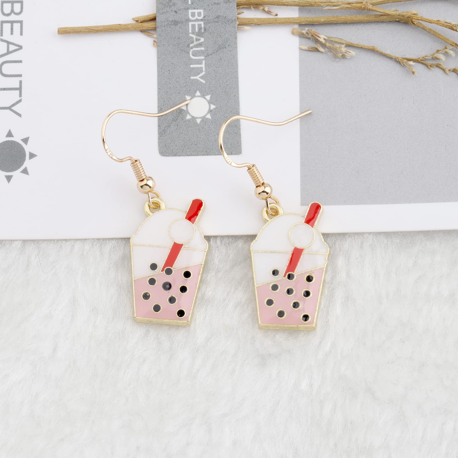 MYOSPARK Bubble Tea Keychain - Cute Milk Tea Jewelry Gift for Bubble Tea Lovers, Girls & BTS Fans - Perfect for Backpacks, Keyrings & Kawaii Accessories