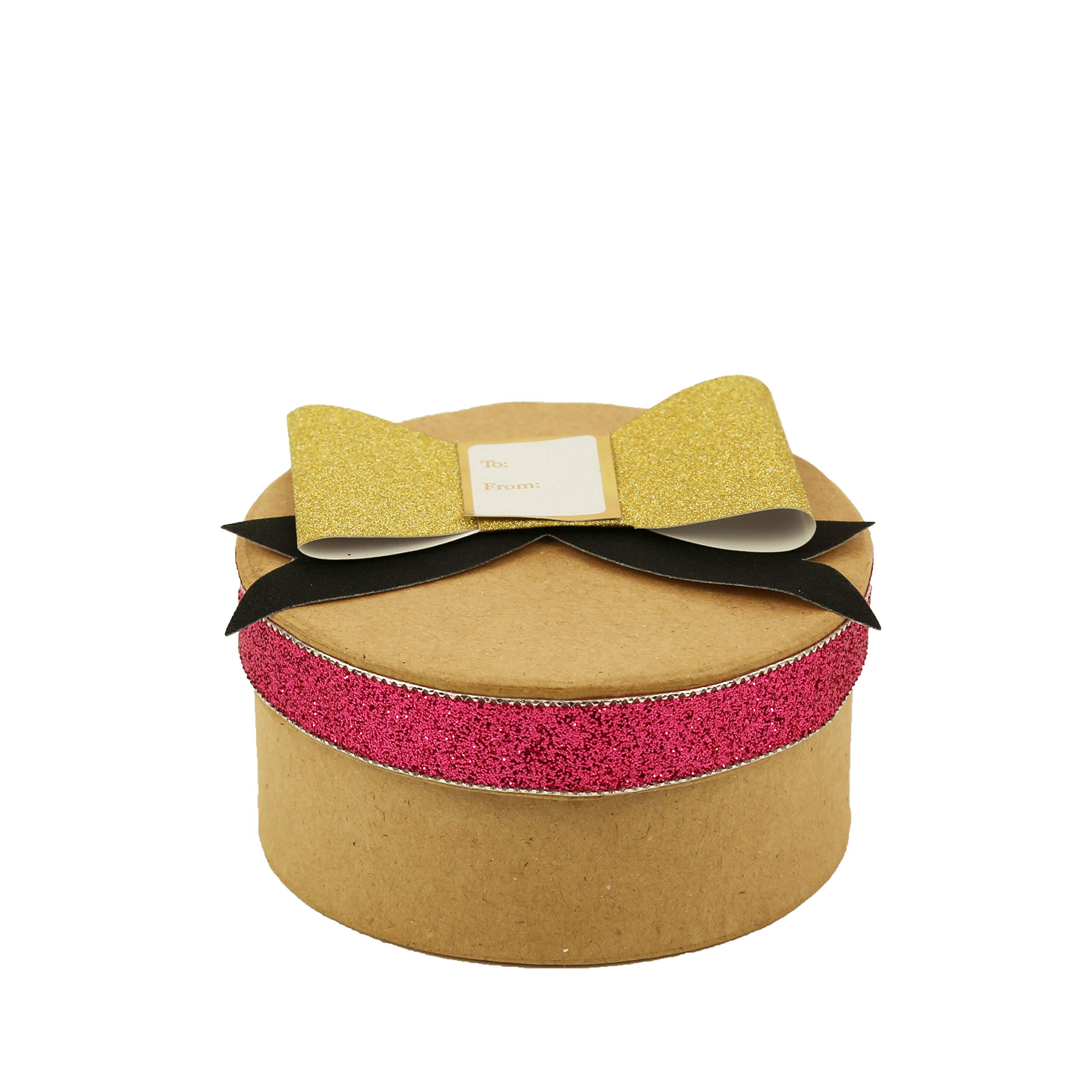 Handmade Round Paper-Mache Gift Box with Lid - Set of 12 for DIY Crafts, Wedding Favors, Party Decorations & Jewelry Storage