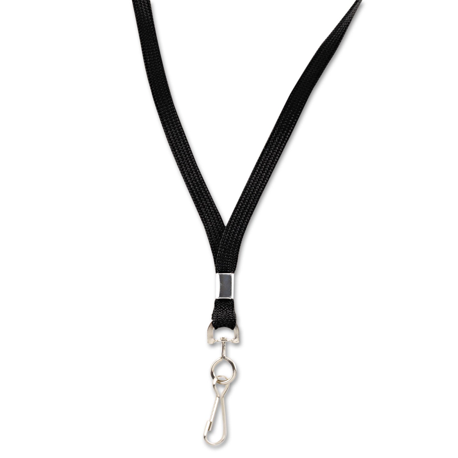 Advantus Premium Black Lanyards with Metal J Hook - 36 Inch Long, 24-Pack for ID Badges, Keys & Event Passes - Durable & Comfortable for Work, School & Conferences